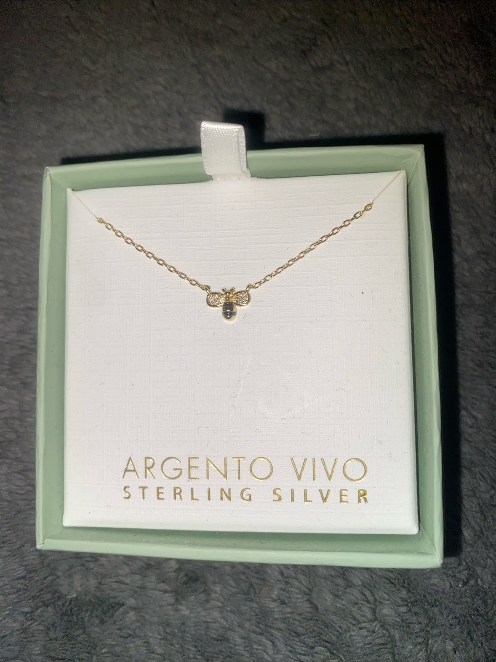 Argento Vivo Gold Bee Pendant Necklace